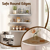 Darrahopens Furniture > Living Room > Bookcases & Shelves Artiss Corner Floating Wall Shelf Wall Mounted Display Rack Round Edge White 1pc