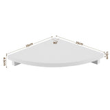 Darrahopens Furniture > Living Room > Bookcases & Shelves Artiss Corner Floating Wall Shelf Wall Mounted Display Rack Round Edge White 1pc