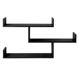 Darrahopens Furniture > Living Room > Bookcases & Shelves Artiss Floating Wall Shelf 3 Tier Black