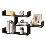 Darrahopens Furniture > Living Room > Bookcases & Shelves Artiss Floating Wall Shelf 3 Tier Black