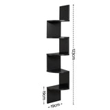 Darrahopens Furniture > Living Room > Bookcases & Shelves Artiss Wall Shelf Bookshelf Corner Floating 5-Tier Black