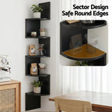 Darrahopens Furniture > Living Room > Bookcases & Shelves Artiss Wall Shelf Bookshelf Corner Floating 5-Tier Black
