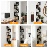 Darrahopens Furniture > Living Room > Bookcases & Shelves Artiss Wall Shelf Bookshelf Corner Floating 5-Tier Black