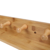 Darrahopens Furniture > Living Room > Bookcases & Shelves Bamboo Wall Hooks and Shelf