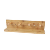 Darrahopens Furniture > Living Room > Bookcases & Shelves Bamboo Wall Hooks and Shelf