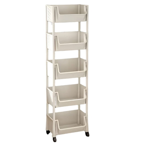 Darrahopens Furniture > Living Room > Bookcases & Shelves Mobile Bookshelf Office Cart (5-Tier)