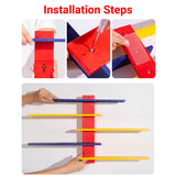Darrahopens Furniture > Living Room > Bookcases & Shelves Multi Layer Wall Display Rack Step Shelf for Toys Dolls Desk Room Office Decor