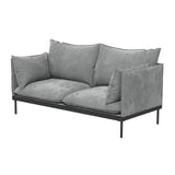 Darrahopens Furniture > Living Room Casa Decor Camilla Luxury Upholstered Fabric 2 Seater Sofa Light Grey