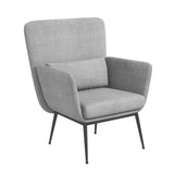Darrahopens Furniture > Living Room Casa Decor Cora Accent Chair Occasional Fabric Luxury Upholstered Light Grey