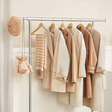 Darrahopens Furniture > Living Room Clothes Rack Wheels Chrome Extendable, 136 kg load