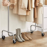 Darrahopens Furniture > Living Room Clothes Rack Wheels Chrome Extendable, 136 kg load