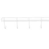 Darrahopens Furniture > Living Room > Coat Racks 2pcs Wall Mounted Coat Rack Stainless Steel Wall Hanging Coat Hook Rail with 6 Hooks for Clothes Towel Hat 6 Hooks 2 White In Australia - Darrahopens