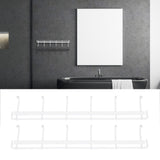 Darrahopens Furniture > Living Room > Coat Racks 2pcs Wall Mounted Coat Rack Stainless Steel Wall Hanging Coat Hook Rail with 6 Hooks for Clothes Towel Hat 6 Hooks 2 White In Australia - Darrahopens