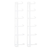 Darrahopens Furniture > Living Room > Coat Racks 2pcs Wall Mounted Coat Rack Stainless Steel Wall Hanging Coat Hook Rail with 6 Hooks for Clothes Towel Hat 6 Hooks 2 White In Australia - Darrahopens