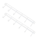 Darrahopens Furniture > Living Room > Coat Racks 2pcs Wall Mounted Coat Rack Stainless Steel Wall Hanging Coat Hook Rail with 6 Hooks for Clothes Towel Hat 6 Hooks 2 White In Australia - Darrahopens