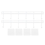 Darrahopens Furniture > Living Room > Coat Racks 2pcs Wall Mounted Coat Rack Stainless Steel Wall Hanging Coat Hook Rail with 6 Hooks for Clothes Towel Hat 6 Hooks 2 White In Australia - Darrahopens