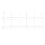Darrahopens Furniture > Living Room > Coat Racks 2pcs Wall Mounted Coat Rack Stainless Steel Wall Hanging Coat Hook Rail with 6 Hooks for Clothes Towel Hat 6 Hooks 2 White In Australia - Darrahopens