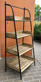 Darrahopens Furniture > Living Room > Coat Racks 4 Tier Wooden Rack With Metal Frame 70x152cm