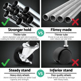 Darrahopens Furniture > Living Room > Coat Racks Artiss 2X Clothes Rack Double Rod Airer Rail Coat Stand Adjustable Hanger In Australia - Darrahopens