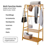 Darrahopens Furniture > Living Room > Coat Racks Bamboo Clothes Hanging Garment Rack Portable Laundry Rack Closet Storage Shelves