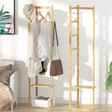 Darrahopens Furniture > Living Room > Coat Racks Bamboo Coat & Hat Rack Stand Shoe Shelf Thicken Wooden Hanger