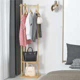 Darrahopens Furniture > Living Room > Coat Racks Bamboo Coat & Hat Rack Stand Shoe Shelf Thicken Wooden Hanger