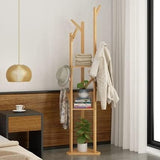 Darrahopens Furniture > Living Room > Coat Racks Clothes Garment Coat Rack Stand Bamboo Hanger Bag Hat Hook Holder Tree Shelf AU