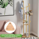 Darrahopens Furniture > Living Room > Coat Racks Clothes Garment Coat Rack Stand Bamboo Hanger Bag Hat Hook Holder Tree Shelf AU