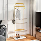 Darrahopens Furniture > Living Room > Coat Racks Durable Metal Corner Clothes Rack Strong Stone Base Entryway Garment Stand W Rod In Australia - Darrahopens