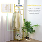 Darrahopens Furniture > Living Room > Coat Racks Fin Heavy Duty Clothes Stand Space-Saving Corner Coat Hat Shoes Rack Bedroom
