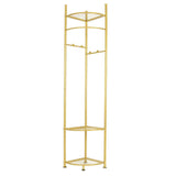 Darrahopens Furniture > Living Room > Coat Racks Fin Heavy Duty Clothes Stand Space-Saving Corner Coat Hat Shoes Rack Bedroom