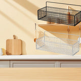 Darrahopens Furniture > Living Room > Coat Racks Kitchen Hanging Storage Rack Wall Mounted Storage Basket Punch Free Hanging Wall Organizer Baskets for Dormitory Bedroom White In Australia - Darrahopens