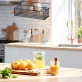 Darrahopens Furniture > Living Room > Coat Racks Kitchen Hanging Storage Rack Wall Mounted Storage Basket Punch Free Hanging Wall Organizer Baskets for Dormitory Bedroom White In Australia - Darrahopens