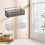 Darrahopens Furniture > Living Room > Coat Racks Kitchen Hanging Storage Rack Wall Mounted Storage Basket Punch Free Hanging Wall Organizer Baskets for Dormitory Bedroom White In Australia - Darrahopens