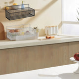 Darrahopens Furniture > Living Room > Coat Racks Kitchen Hanging Storage Rack Wall Mounted Storage Basket Punch Free Hanging Wall Organizer Baskets for Dormitory Bedroom White In Australia - Darrahopens