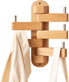 Darrahopens Furniture > Living Room > Coat Racks Oak Wall Mounted Coat Rack for Entryway