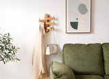 Darrahopens Furniture > Living Room > Coat Racks Oak Wall Mounted Coat Rack for Entryway