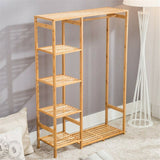 Darrahopens Furniture > Living Room > Coat Racks Open Wardrobe Clothes Rail Rack Hanging Garment Heavy Duty Organizer Coat Shelf