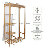 Darrahopens Furniture > Living Room > Coat Racks Open Wardrobe Clothes Rail Rack Hanging Garment Heavy Duty Organizer Coat Shelf