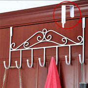 Over The Door Hook Rack Detachable 7 Hooks Door Hanger Organizer for Towels Handbags Coats White In Australia - Darrahopens