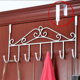 Over The Door Hook Rack Detachable 7 Hooks Door Hanger Organizer for Towels Handbags Coats White In Australia - Darrahopens