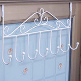 Over The Door Hook Rack Detachable 7 Hooks Door Hanger Organizer for Towels Handbags Coats White In Australia - Darrahopens
