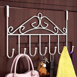 Over The Door Hook Rack Detachable 7 Hooks Door Hanger Organizer for Towels Handbags Coats White In Australia - Darrahopens