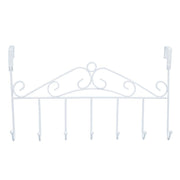 Darrahopens Furniture > Living Room > Coat Racks Over The Door Hook Rack Detachable 7 Hooks Door Hanger Organizer for Towels Handbags Coats White In Australia - Darrahopens
