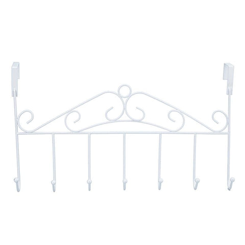 Darrahopens Furniture > Living Room > Coat Racks Over The Door Hook Rack Detachable 7 Hooks Door Hanger Organizer for Towels Handbags Coats White In Australia - Darrahopens