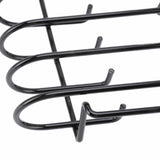 Darrahopens Furniture > Living Room > Coat Racks Rib Rack 4 Rows Capacity Compact Portable Iron Material Black Durable Reusable Barbecue Standing Rib Rack for Camping In Australia - Darrahopens