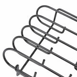 Darrahopens Furniture > Living Room > Coat Racks Rib Rack 4 Rows Capacity Compact Portable Iron Material Black Durable Reusable Barbecue Standing Rib Rack for Camping In Australia - Darrahopens
