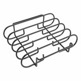 Darrahopens Furniture > Living Room > Coat Racks Rib Rack 4 Rows Capacity Compact Portable Iron Material Black Durable Reusable Barbecue Standing Rib Rack for Camping In Australia - Darrahopens