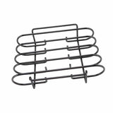 Darrahopens Furniture > Living Room > Coat Racks Rib Rack 4 Rows Capacity Compact Portable Iron Material Black Durable Reusable Barbecue Standing Rib Rack for Camping In Australia - Darrahopens