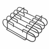 Darrahopens Furniture > Living Room > Coat Racks Rib Rack 4 Rows Capacity Compact Portable Iron Material Black Durable Reusable Barbecue Standing Rib Rack for Camping In Australia - Darrahopens